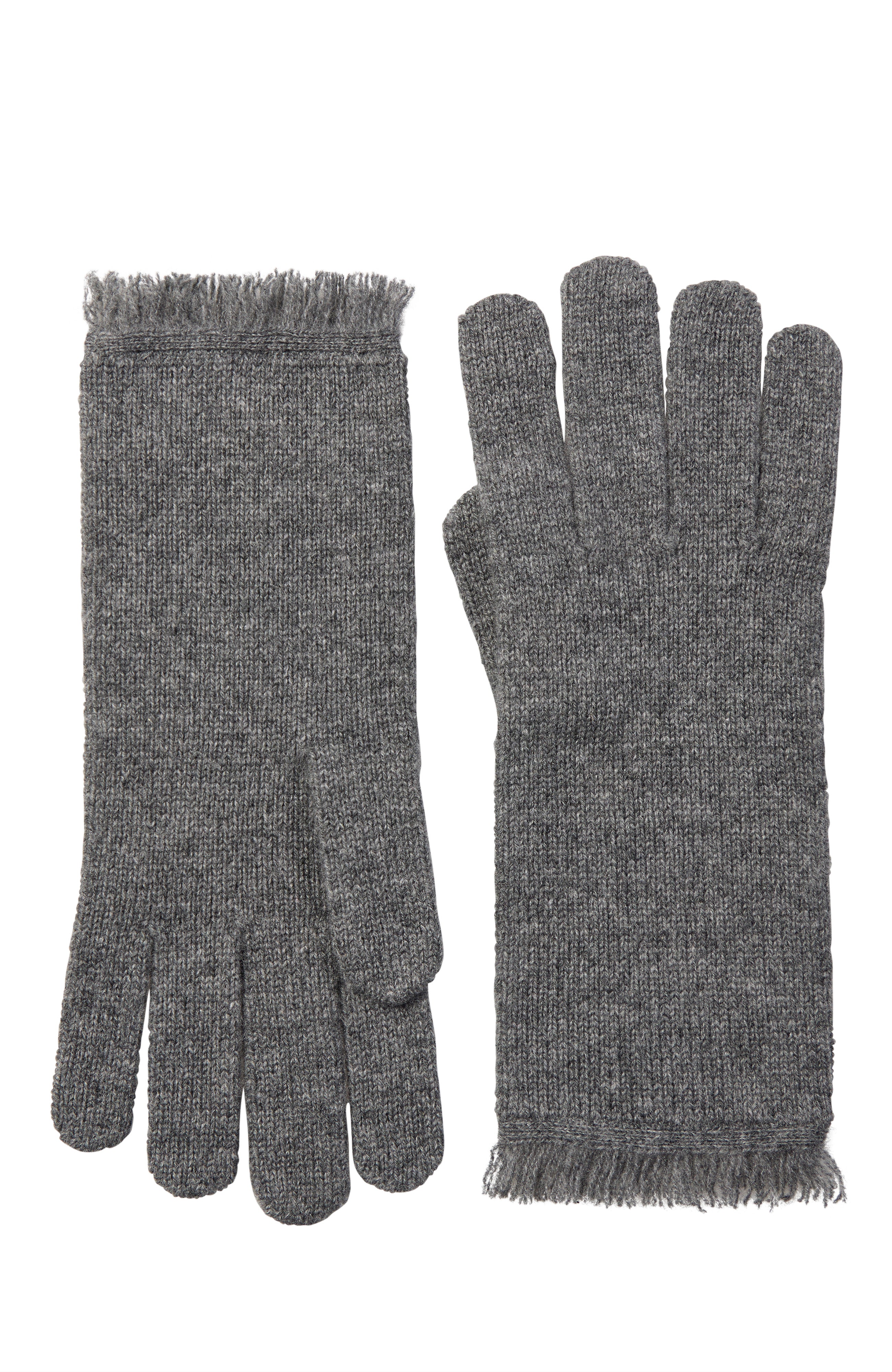 Elegant Cashmere Gloves with Fringe & Touchscreen Capability