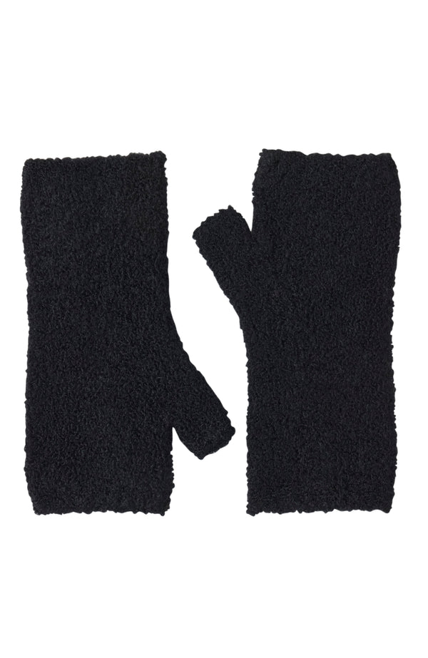 CASHMERE BOUCLE HANDWARMER in black