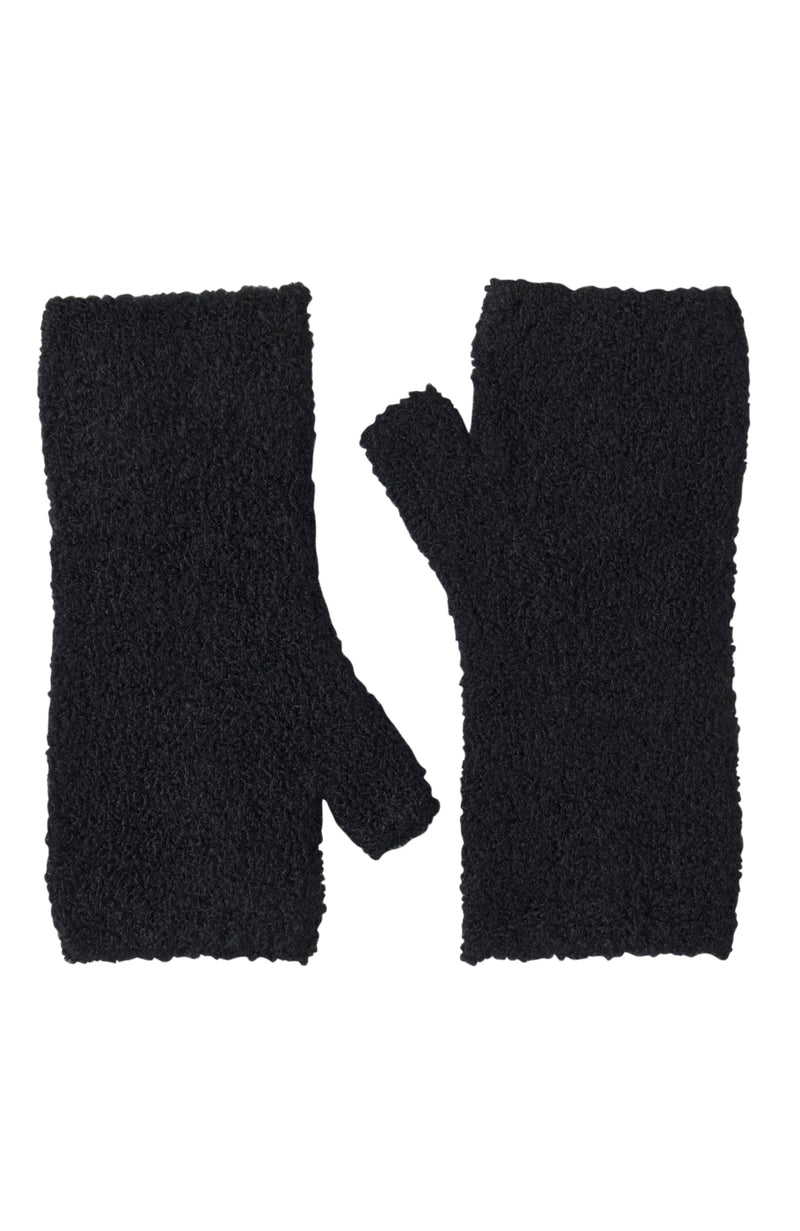 CASHMERE BOUCLE HANDWARMER in black