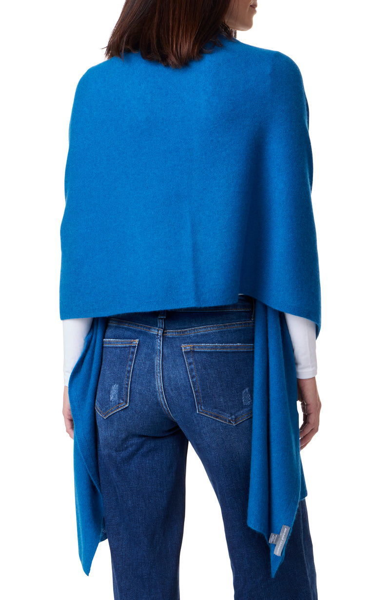 CASHMERE TRAVEL WRAP in seabird back