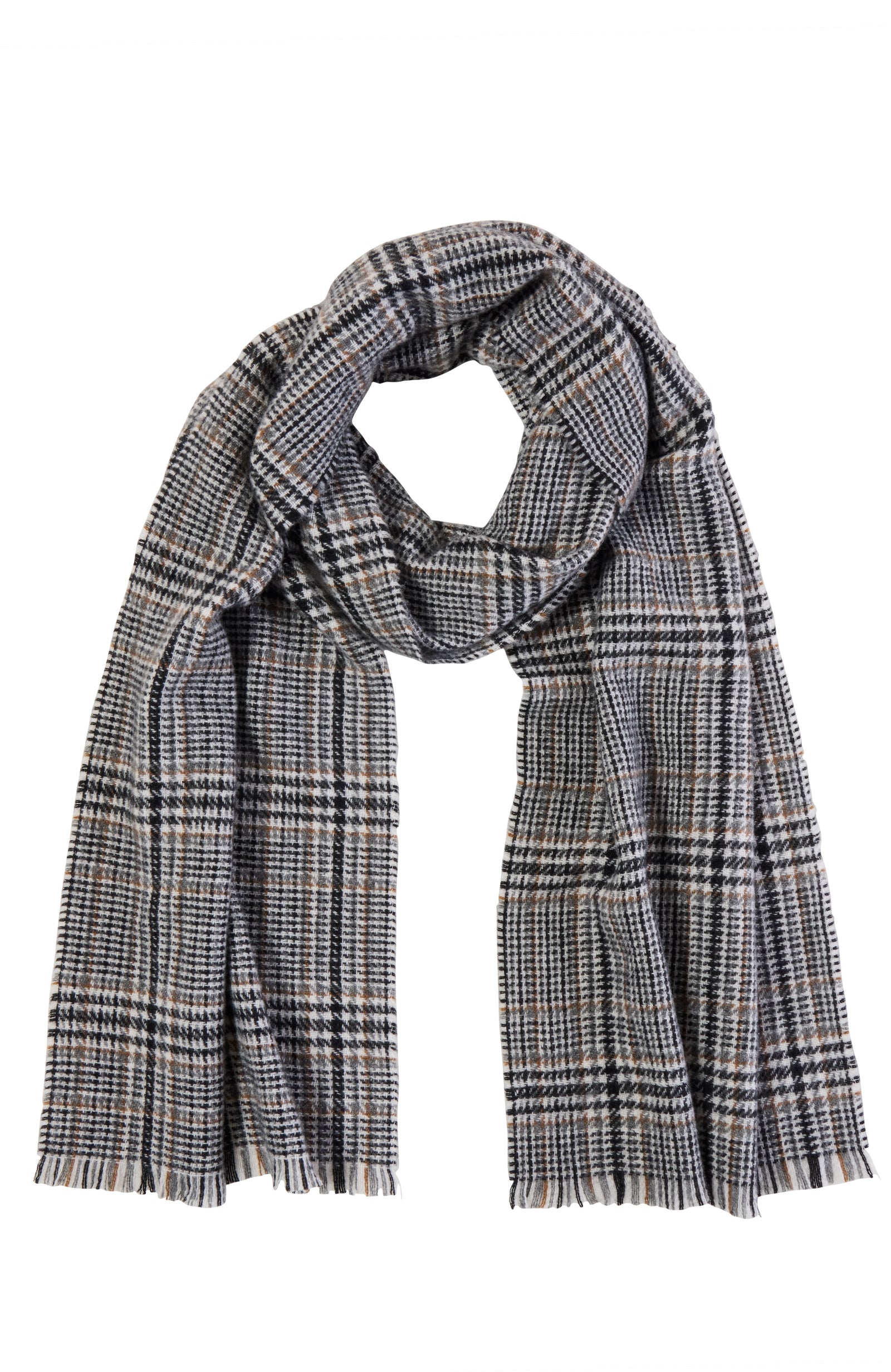 【CTHY】WINDOWPANE CHECK CASHMERE STOLE Westley Richards Pure Cashmere Scarf in Windowpane Duck Egg