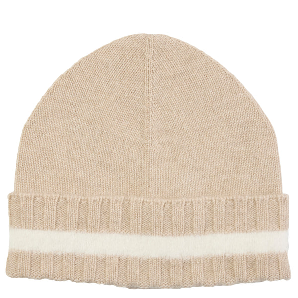 Amicale Cashmere Cuffed Rib Knit Cashmere Hat, Brown Amicale Cashmere Double Layer Rib Knit Beanie | Nordstromrack main image 3
