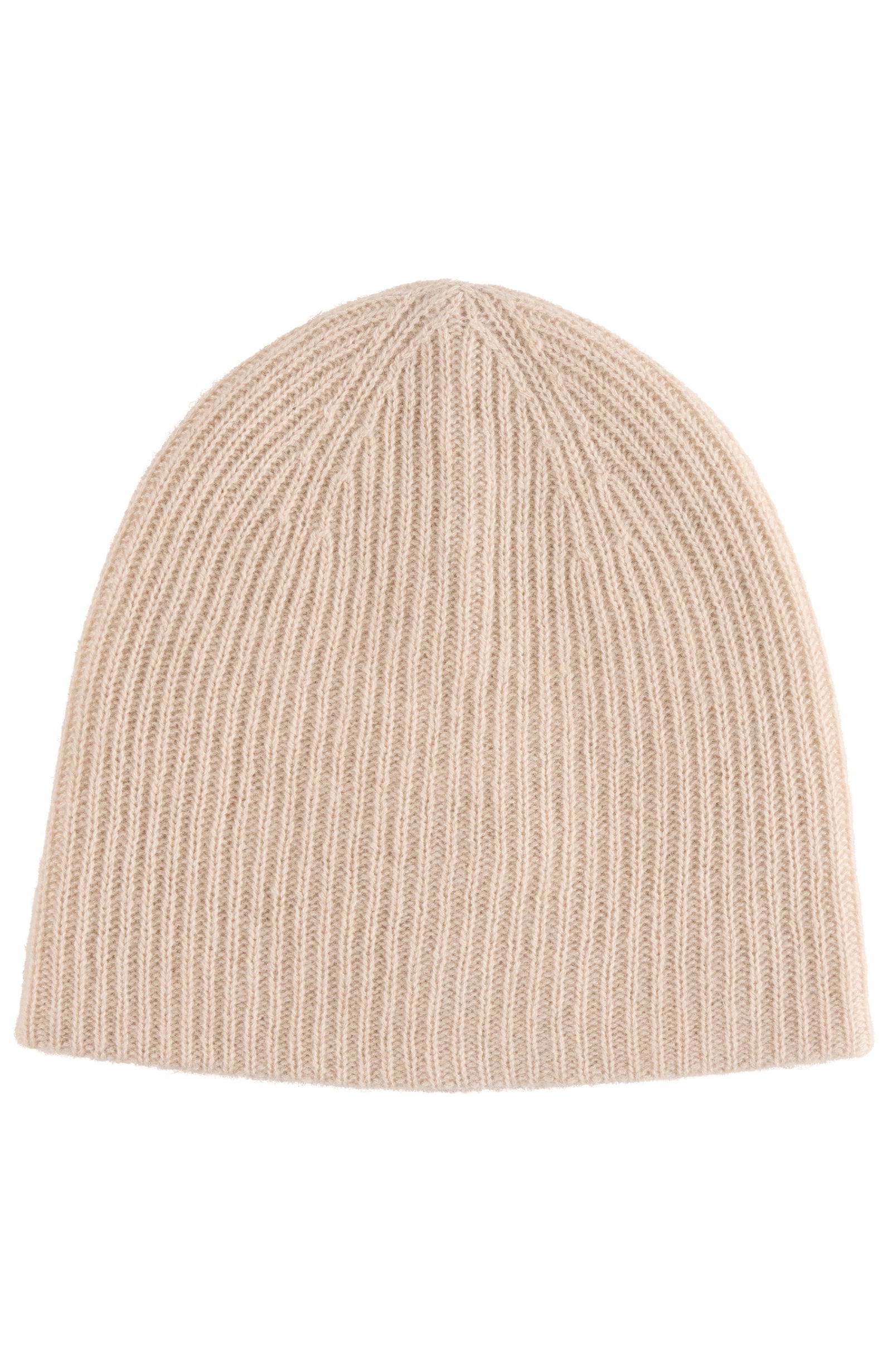 Amicale Cashmere Rib Knit Cashmere Hat, Brown Products main image 3