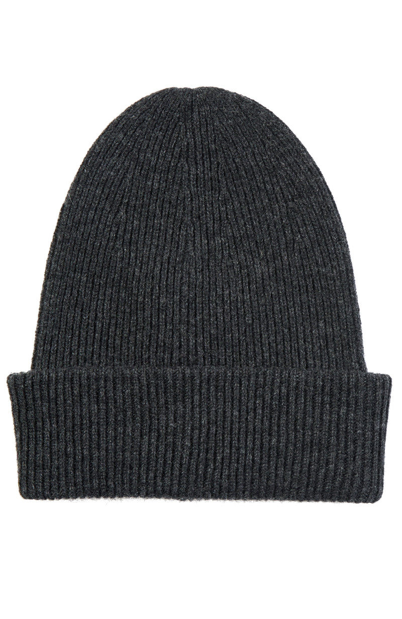 Amicale 100% Cashmere Grey Beanie Hat Ultra-Soft Cashmere Beanie for Men | Amicale Cashmere main image 2