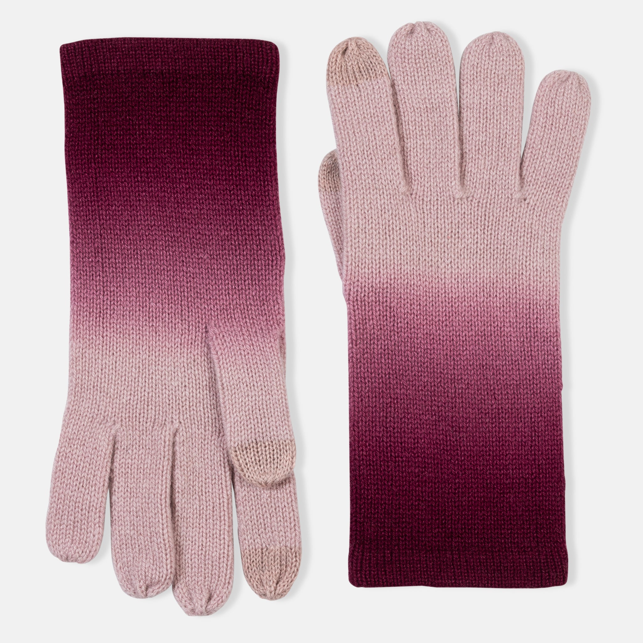 LOUIS VUITTON Navy Burgundy Ribbed Knit Cashmere Gloves – Sui