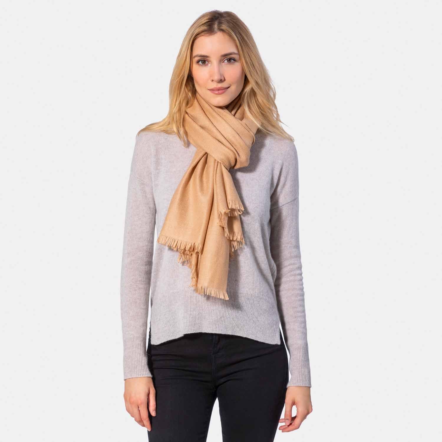 Buy Authentic Silver Grey Cashmere Scarf